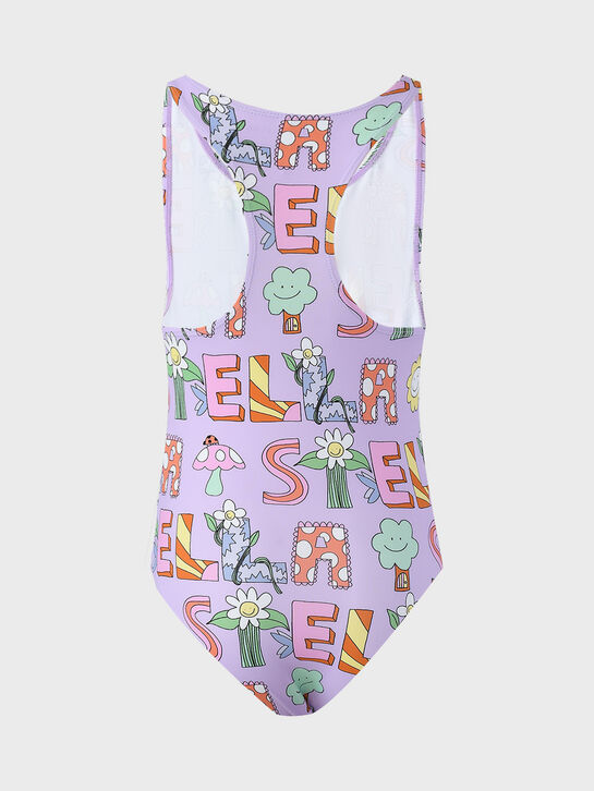 Купальник слитный с логотипом, сиреневый Stella McCartney , арт.  | Фото 2