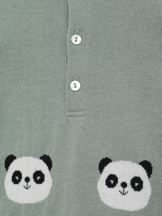 Комбинезон вязаный, принт панды Maglificio di Verona , арт.  | Фото 3