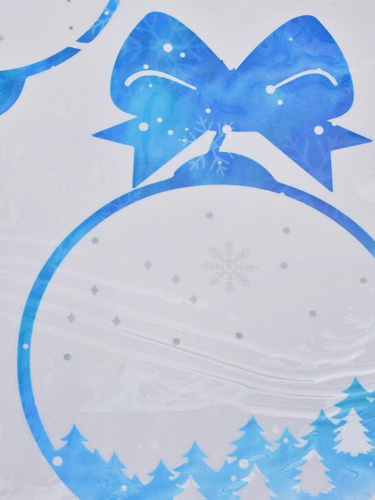 Набор самоклеящихся наклеек &quot; Новогодние шары&quot; из 4 шт, 20x30 см Christmas Window Sticker , арт.  | Фото 2