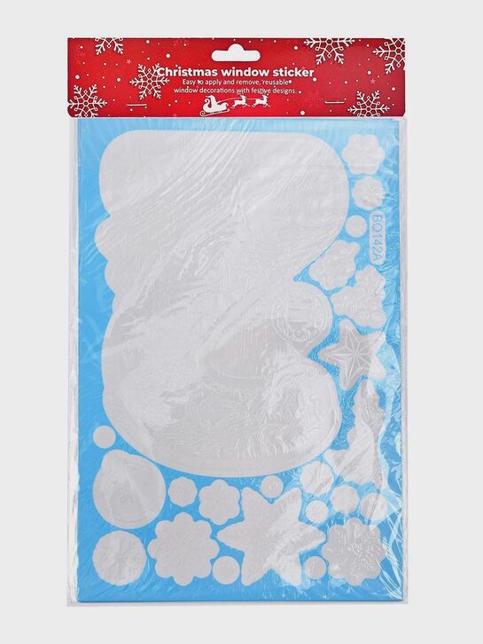 Набор самоклеящихся наклеек &quot; Новогоднее чудо&quot; из 8 шт, 20x30 см Christmas Window Sticker , арт.  | Фото 1