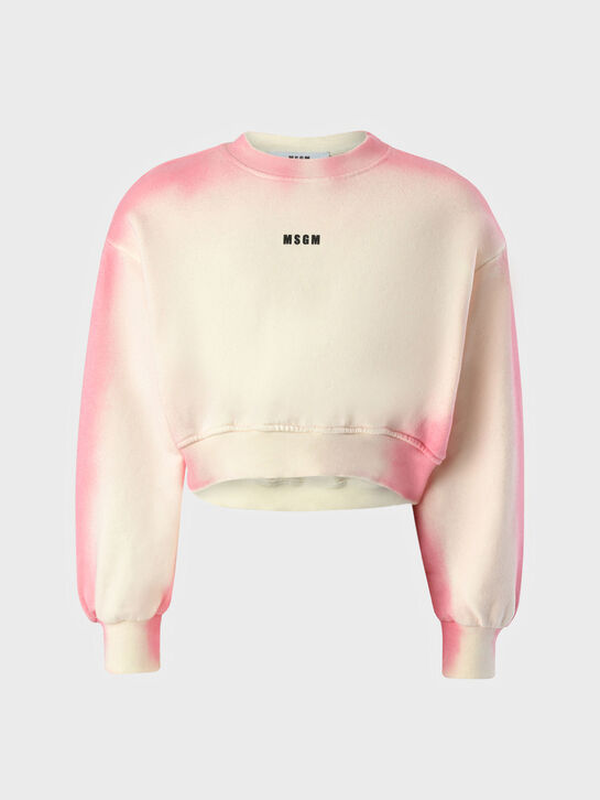 Свитшот укороченный с принтом tie dye MSGM , арт.  | Фото 1