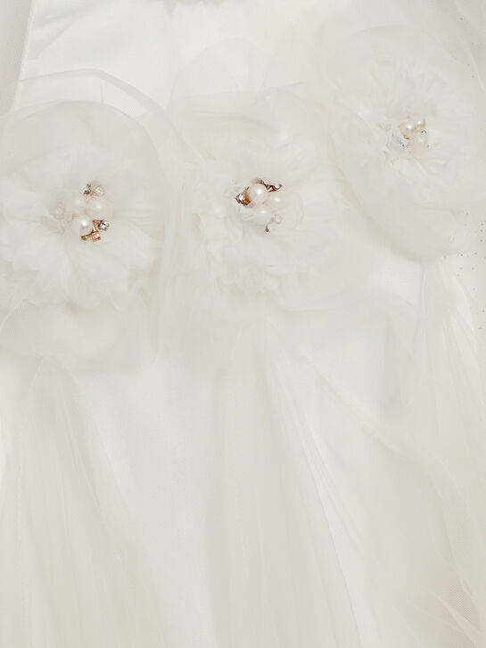 Платье с цветочной аппликацией, белое Maison Ava , арт.  | Фото 3