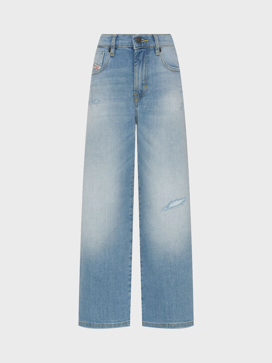 Джинсы свободного кроя с разрезами, голубые Diesel , арт.  | Фото 1