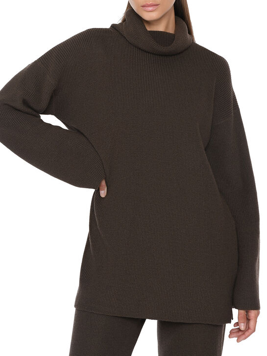 Свитер с широким воротником, коричневый Dan Maralex , арт.  | Фото 3