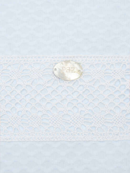 Конверт из фактурной ткани с кружевной лентой, голубой Paz Rodriguez , арт.  | Фото 4