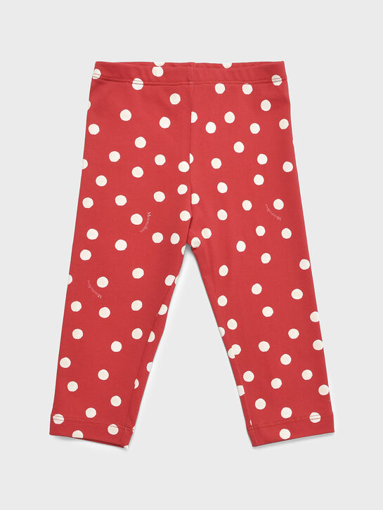 Леггинсы в горошек, красные Monnalisa , арт.  | Фото 2