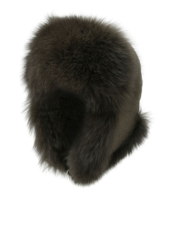 Шапка-ушанка из меха лисы Yves Salomon , арт.  | Фото 1