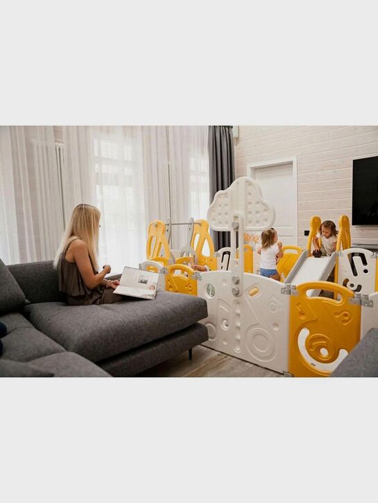 Манеж Kids SUPREME Music 160x160 Yellow с качелями UNIX Kids , арт.  | Фото 7