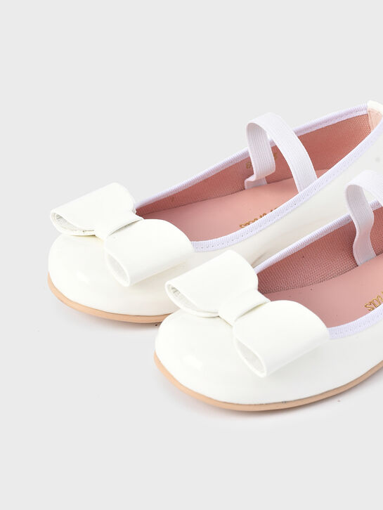 Туфли с кожаным бантом, белые Pretty Ballerinas , арт.  | Фото 6