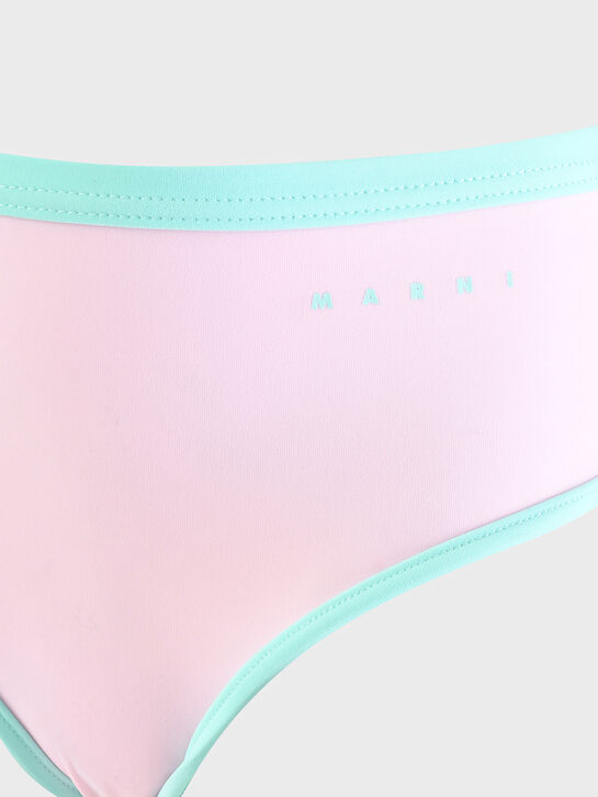 Купальник с бирюзовой окантовкой, розовый MARNI , арт.  | Фото 4