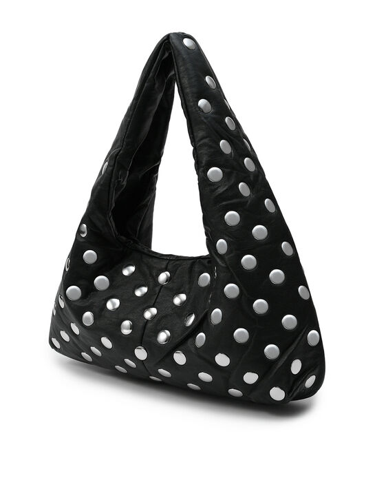 Сумка из эко-кожи с заклепками, черная MSGM , арт.  | Фото 2