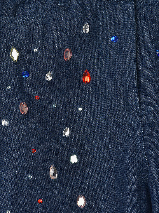 Джинсы с разноцветными камнями The New Society , арт.  | Фото 3