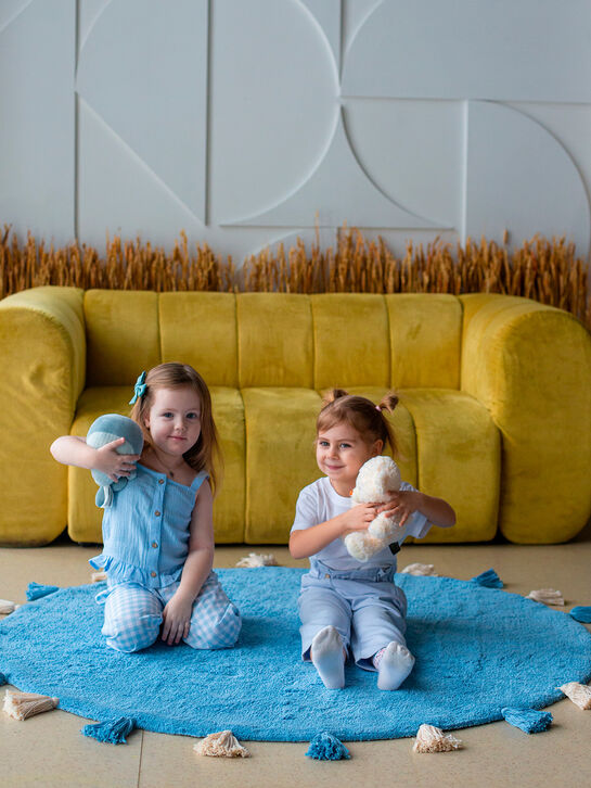 Хлопковый ковер Colorful Blue d140 Lillaland , арт.  | Фото 2