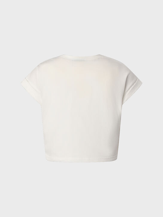 Футболка с голубым узором и стразами Ermanno Scervino , арт.  | Фото 2