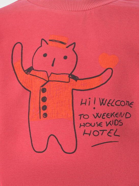 Свитшот, принт кот и надписи Weekend house kids , арт.  | Фото 5