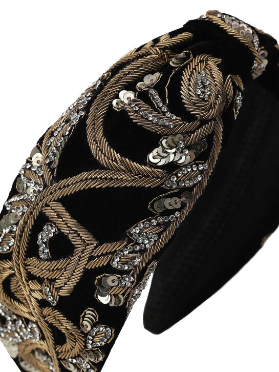 Ободок бархатный с бисером Maison Ava , арт.  | Фото 3