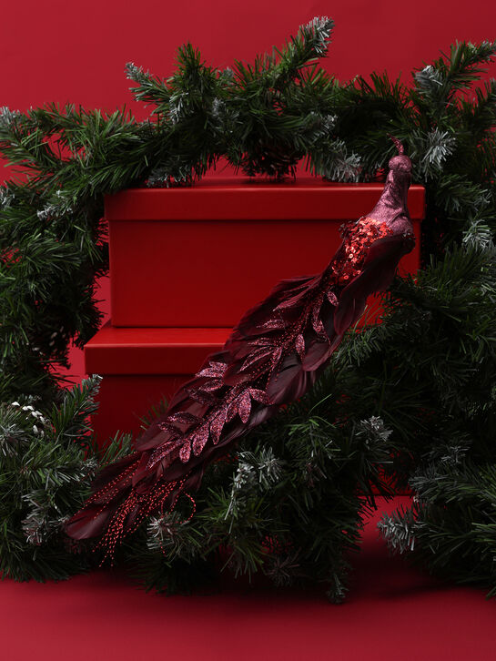 Декоративный красный Павлин с длинным хвостом, 36 см Goodwill , арт.  | Фото 3