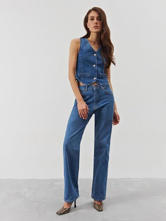 Джинсовый жилет, синий ALINE , арт.  | Фото 2