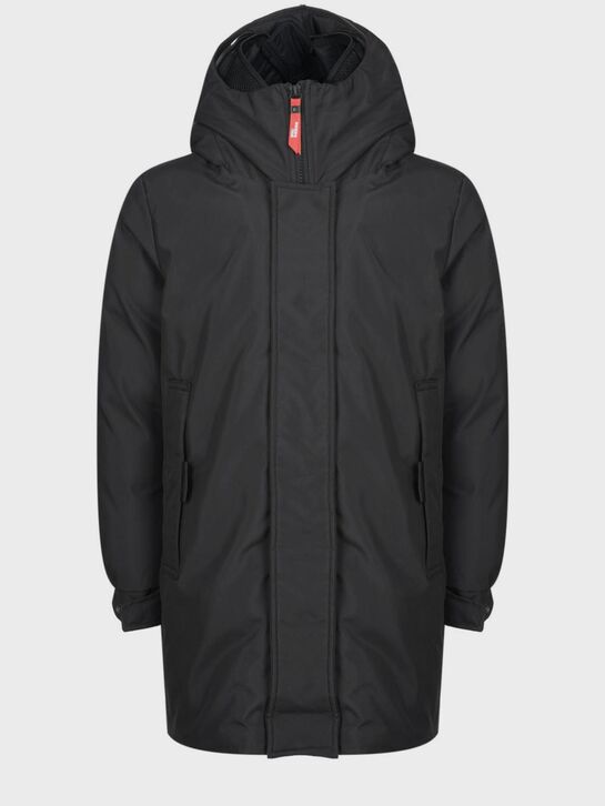 Черная удлиненная куртка с очками на капюшоне AI RIDERS ON THE STORM , арт.  | Фото 3