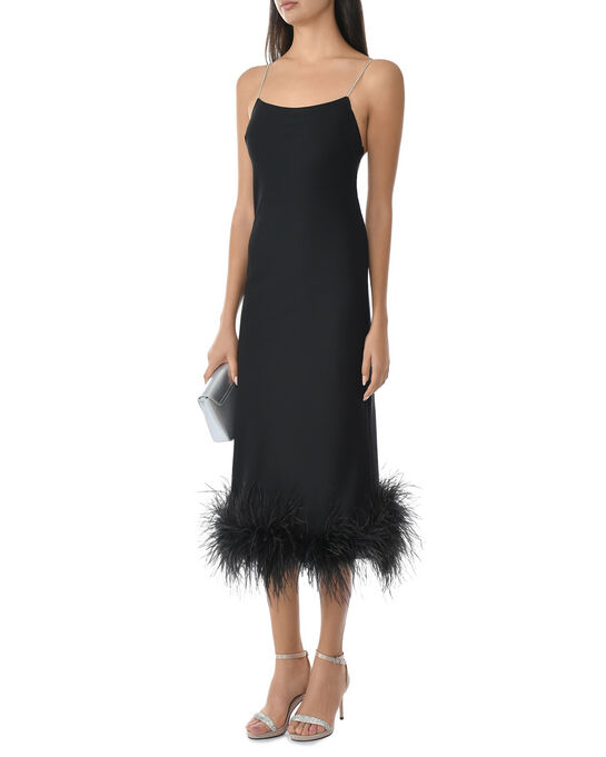 Платье-комбинация с декором из перьев ALINE , арт.  | Фото 3