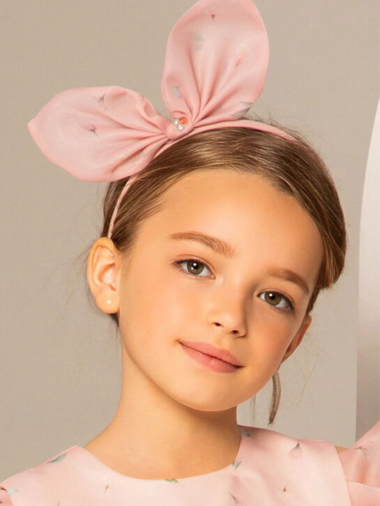 Ободок с бантом, розовый Eirene , арт.  | Фото 2