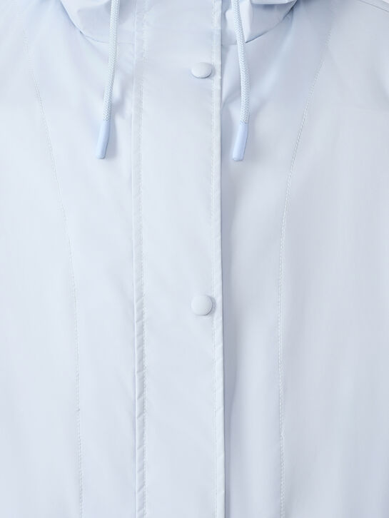 Куртка укороченная с капюшоном, голубая Yves Salomon , арт.  | Фото 3