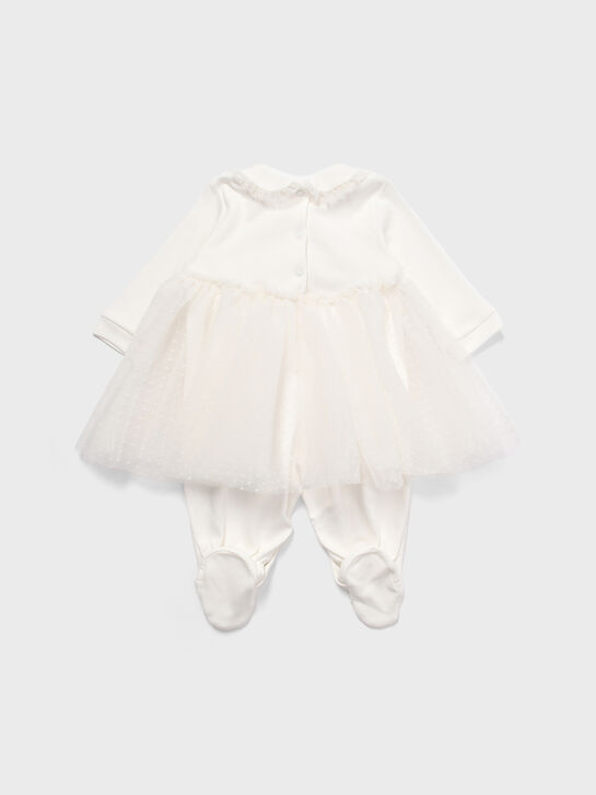 Комбинезон с юбкой, белый Monnalisa , арт.  | Фото 2