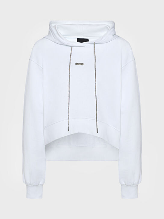 Толстовка-худи укороченная с лого Disclaimer , арт.  | Фото 1