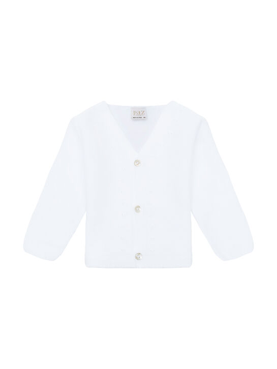 Кардиган вязаный, белый Paz Rodriguez , арт.  | Фото 1