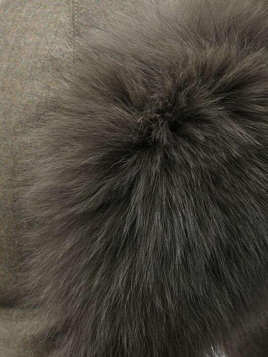 Шапка-ушанка из меха лисы Yves Salomon , арт.  | Фото 4