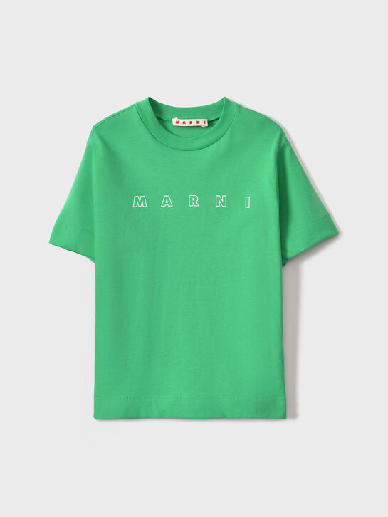 Футболка с лого, зеленая MARNI , арт.  | Фото 1
