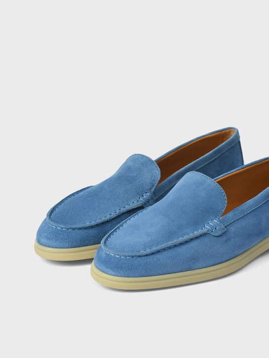 Лоферы замшевые, синие Gallucci , арт.  | Фото 6