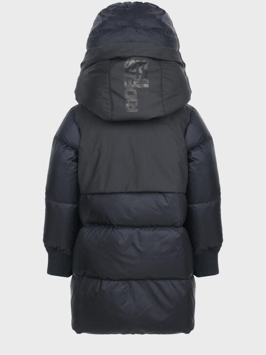 Синее пуховое пальто с очками на капюшоне AI RIDERS ON THE STORM , арт.  | Фото 2