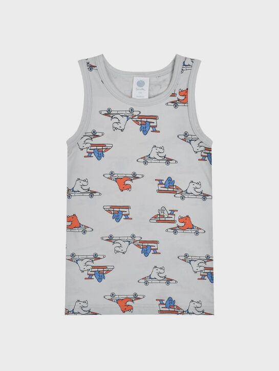 Майка принт &quot;носороги в машинах&quot; Sanetta , арт.  | Фото 1