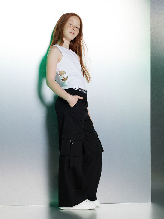 Топ с разрезами по бокам, белый Patrizia Pepe , арт.  | Фото 2