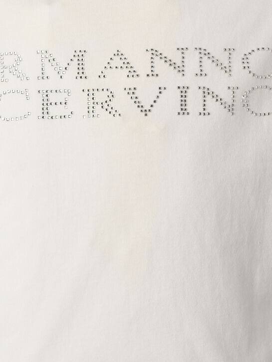 Футболка с лого из страз Ermanno Scervino , арт.  | Фото 3