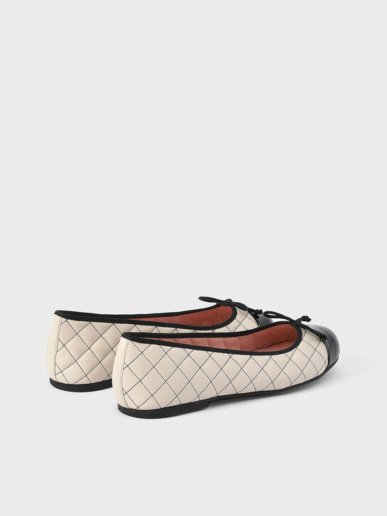 Балетки стеганые с черной отделкой Pretty Ballerinas , арт.  | Фото 3
