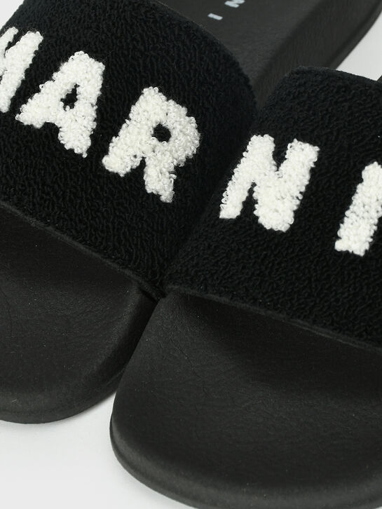 Шлепанцы махровые, черные MARNI , арт.  | Фото 5