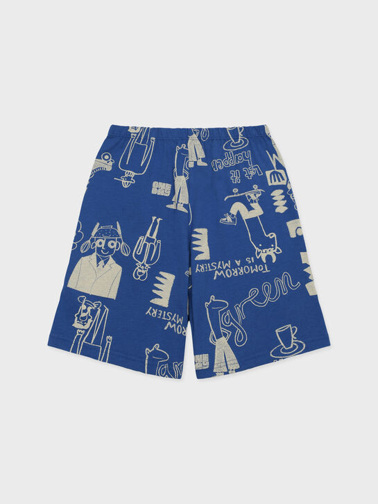 Пижама: футболка + шорты, синяя Sanetta , арт.  | Фото 6