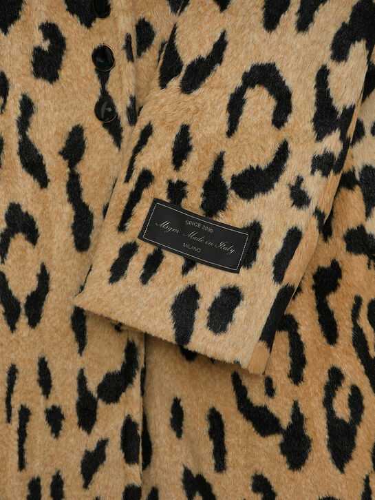Пальто с леопардовым принтом MSGM , арт.  | Фото 4