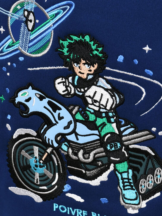 Флисовая кофта с вышивкой, синяя Poivre Blanc , арт.  | Фото 4