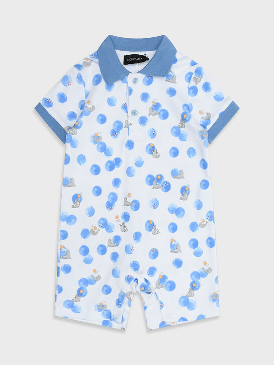 Песочник, сплошной принт синие шары Monnalisa , арт.  | Фото 1