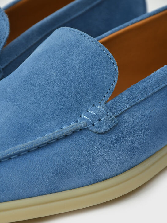 Лоферы замшевые, синие Gallucci , арт.  | Фото 7