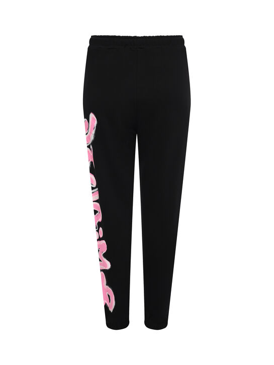 Спортивные брюки с розовым лого, черные Disclaimer , арт.  | Фото 2