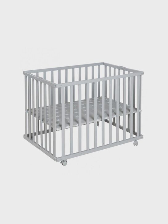 Манеж детский складной Foldable playpen серый, 74 х 100 см Roba , арт.  | Фото 1
