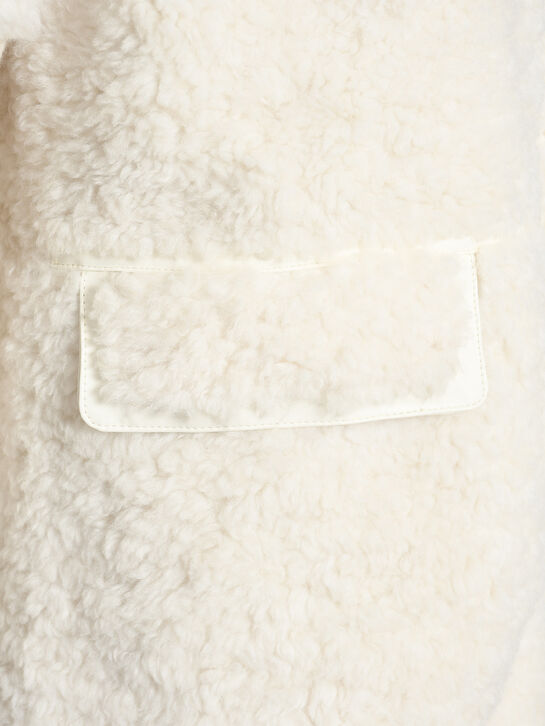 Пальто укороченное из эко-меха, белое Diego M , арт.  | Фото 7