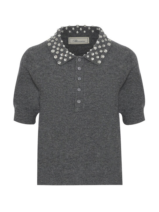 Джемпер-поло, серый Blumarine , арт.  | Фото 1