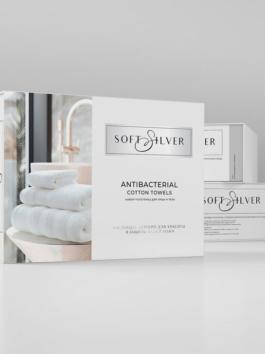 Набор из 3 полотенец (30х50 см, 50х90 см,70х140 см) Soft Silver , арт.  | Фото 4