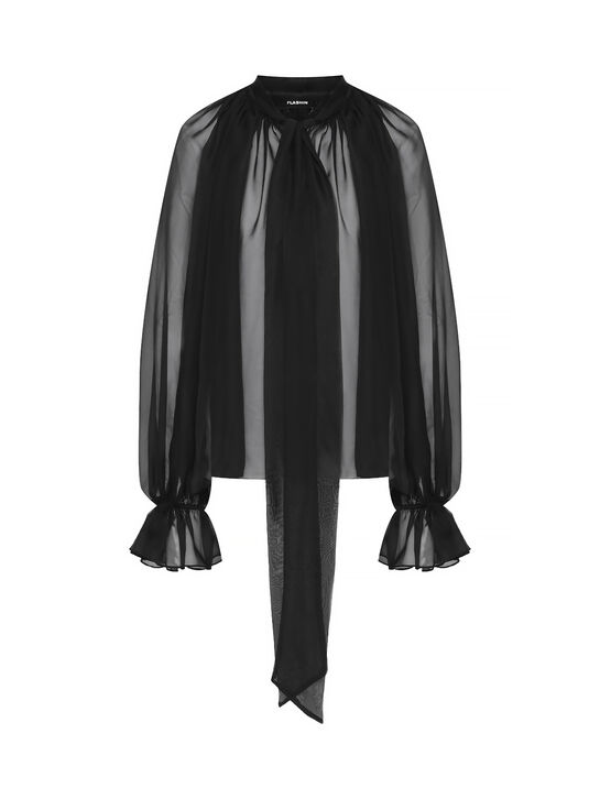 Блуза прозрачная, черная Flashin , арт.  | Фото 1