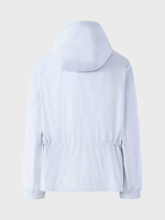 Куртка укороченная с капюшоном, голубая Yves Salomon , арт.  | Фото 2